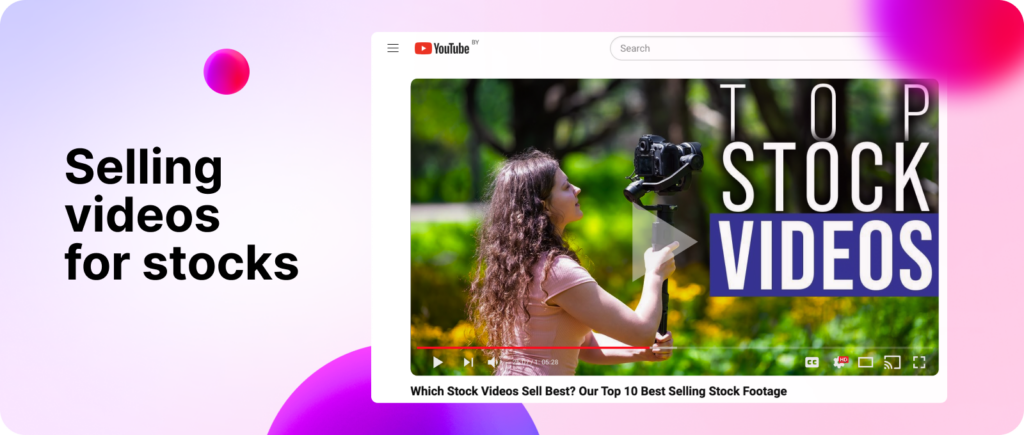 Venta de videos para acciones