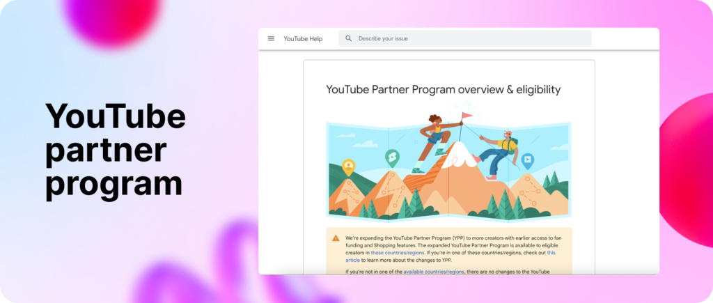 Programa de Socios de YouTube