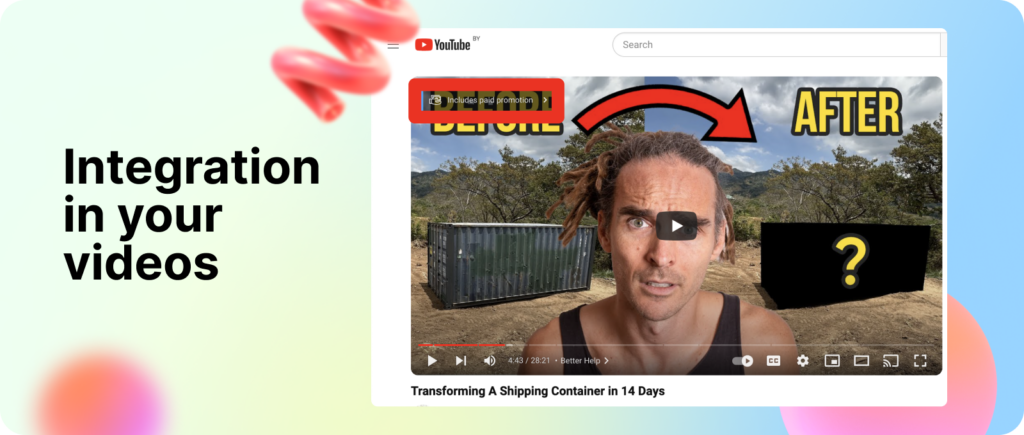 Integración en tus videos