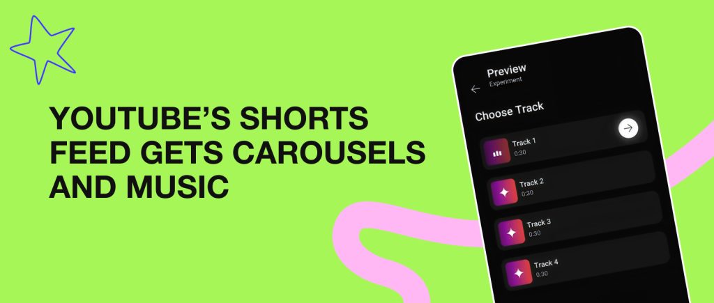 O feed de Shorts do YouTube ganha carrosséis e música