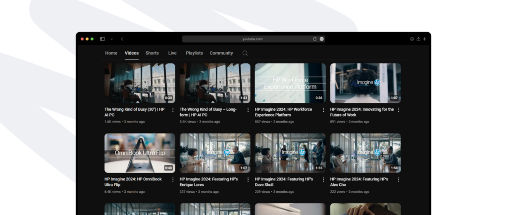 HP YouTube