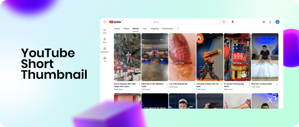Miniatura de Vídeo Curto do YouTube