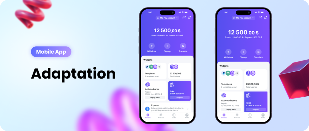 Adaptación de la aplicación