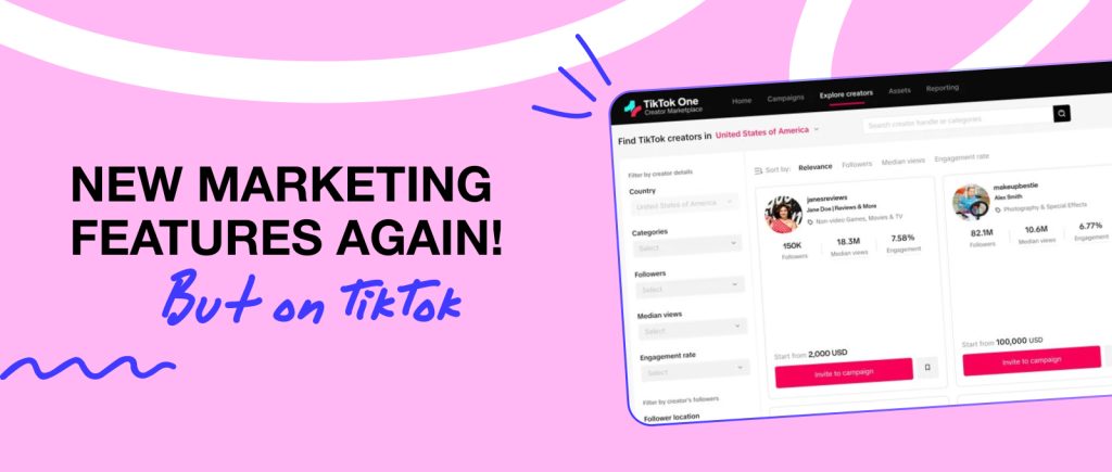 Nuevas funciones de marketing de nuevo. ¡Pero en TikTok!