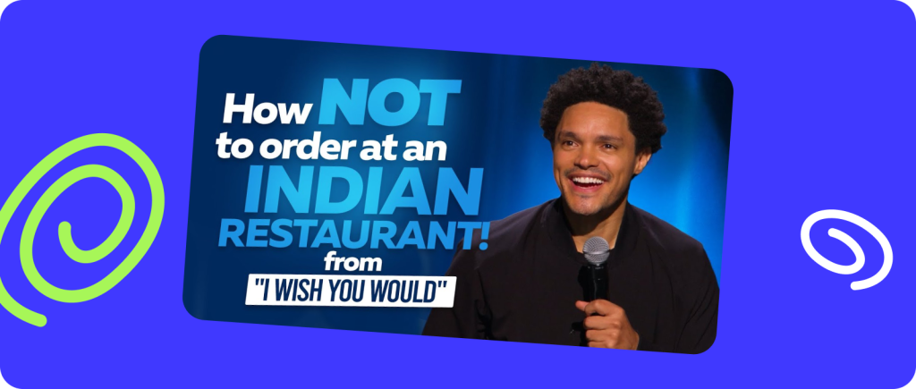 Trevor Noah "¡Cómo NO pedir en un restaurante indio!"