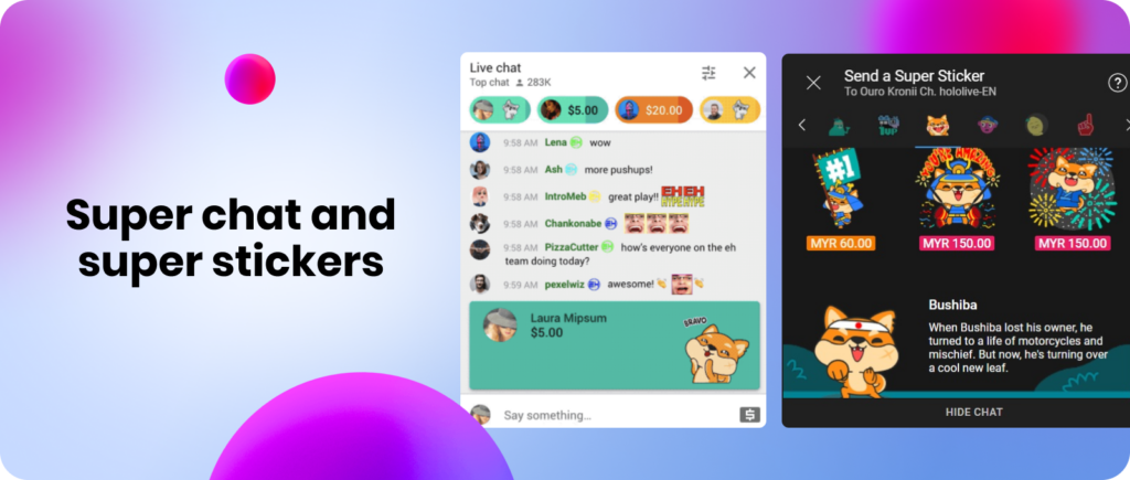 Super Chat y Super Stickers