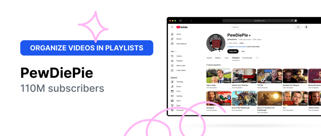 Organizar videos en listas de reproducción